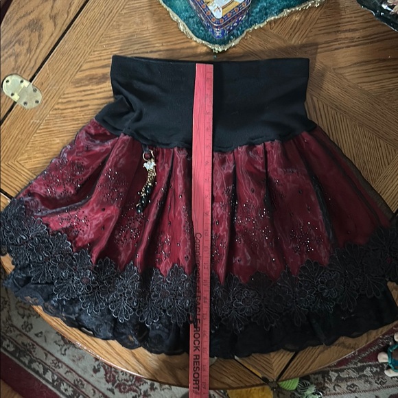 Victorian Goth Punk Fit & Flare Pleated Skirt - Picture 15 of 16